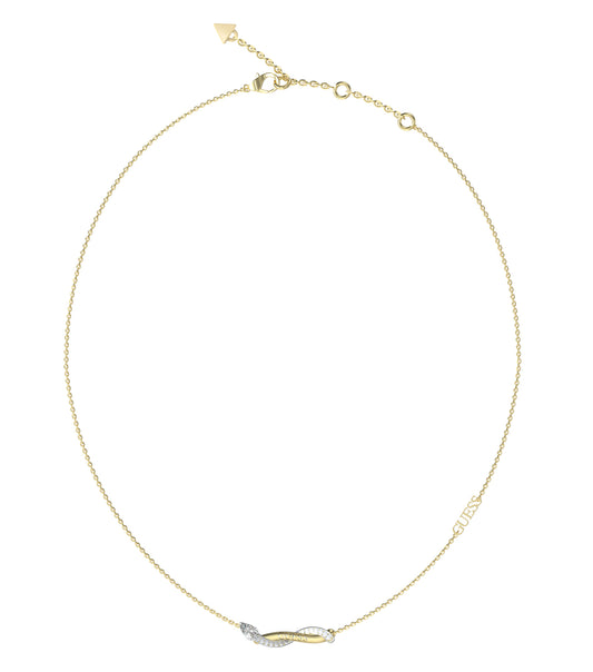 Women Guess Id Necklace Silver &Amp; Gold OS