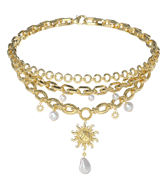 Women Guess Id Necklace Gold OS