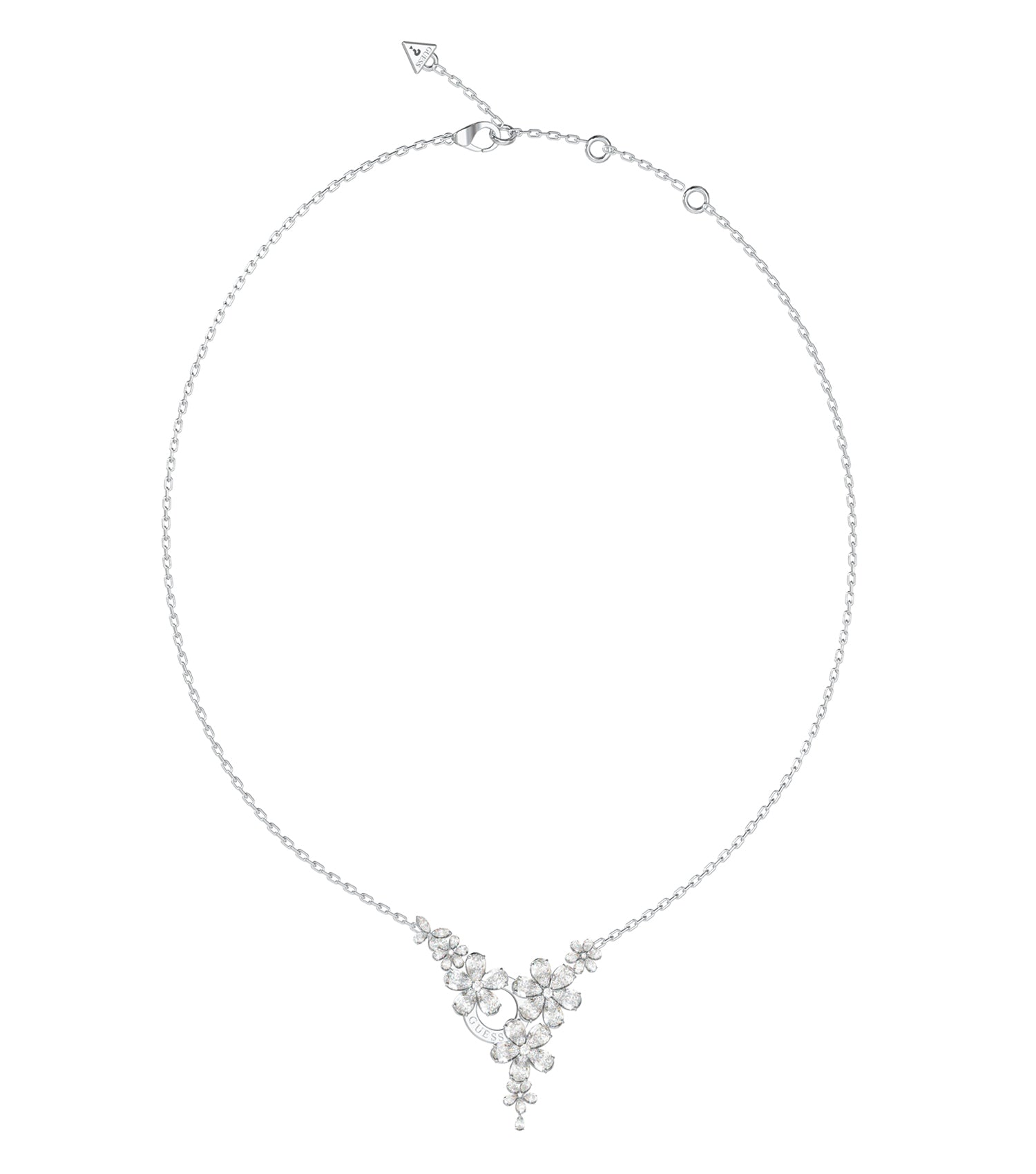 Women Guess Id Necklace Silver OS