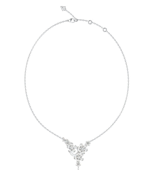 Women Guess Id Necklace Silver OS