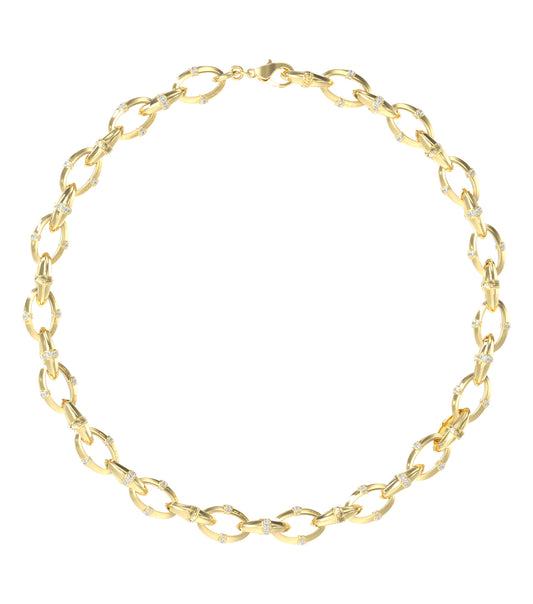 Women Guess Id Necklace Gold OS