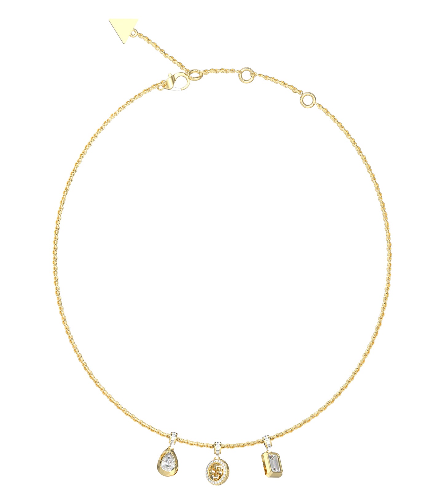 Women Guess Id Necklace Gold OS