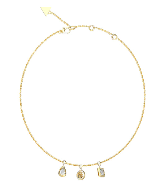 Women Guess Id Necklace Gold OS