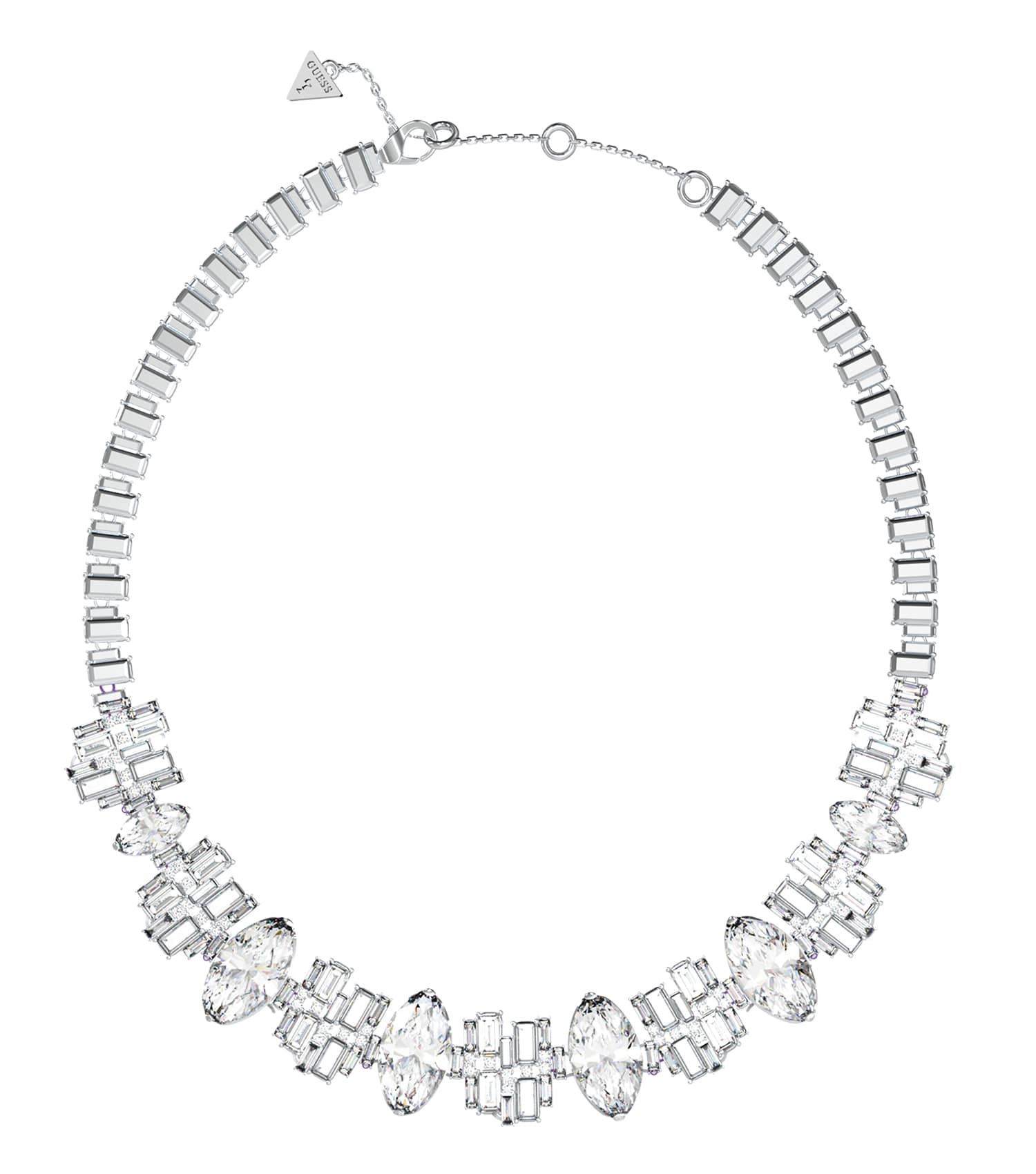 Ladies Chandelier Necklace Silver Steel