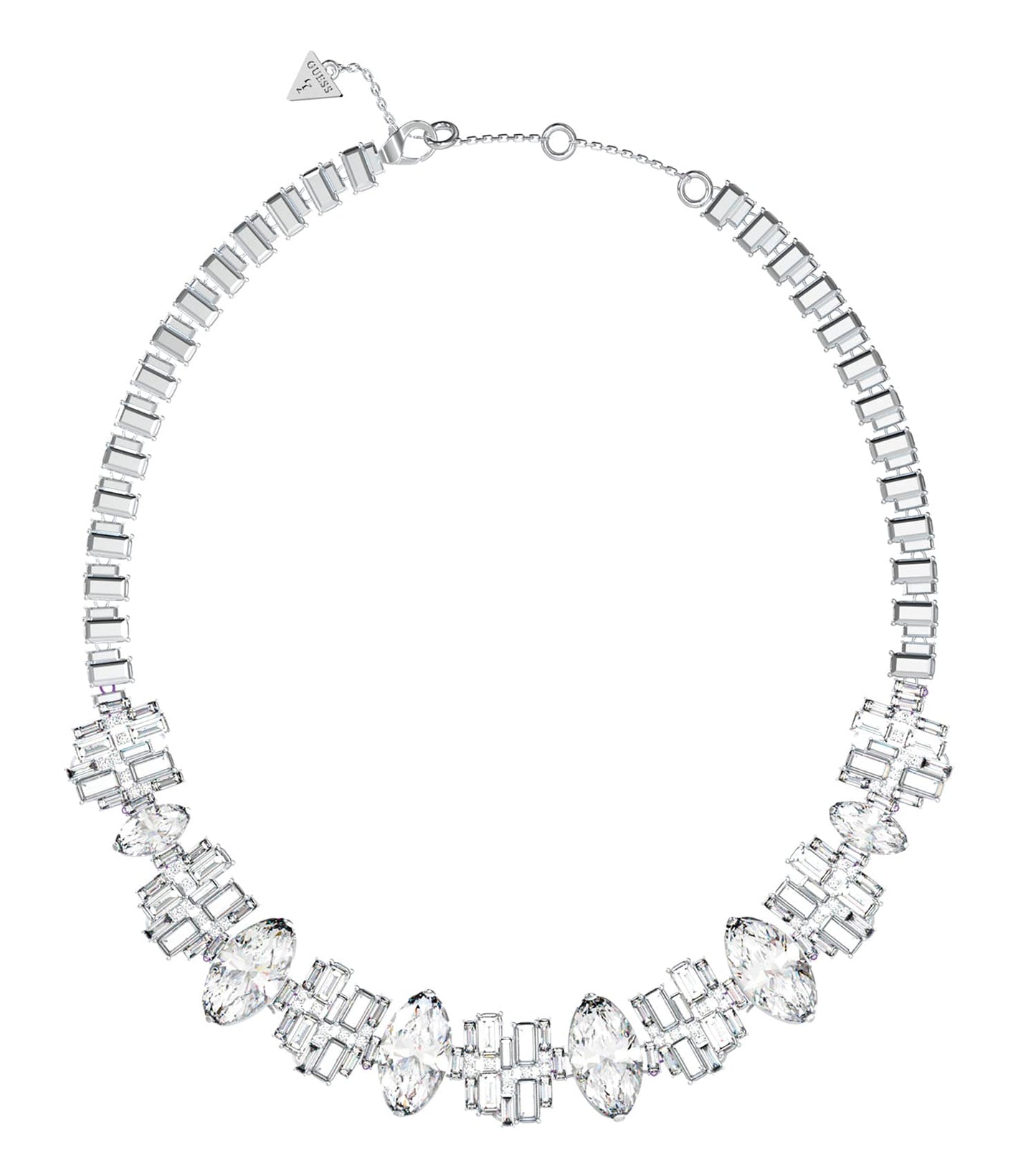 Ladies Chandelier Necklace Silver Steel
