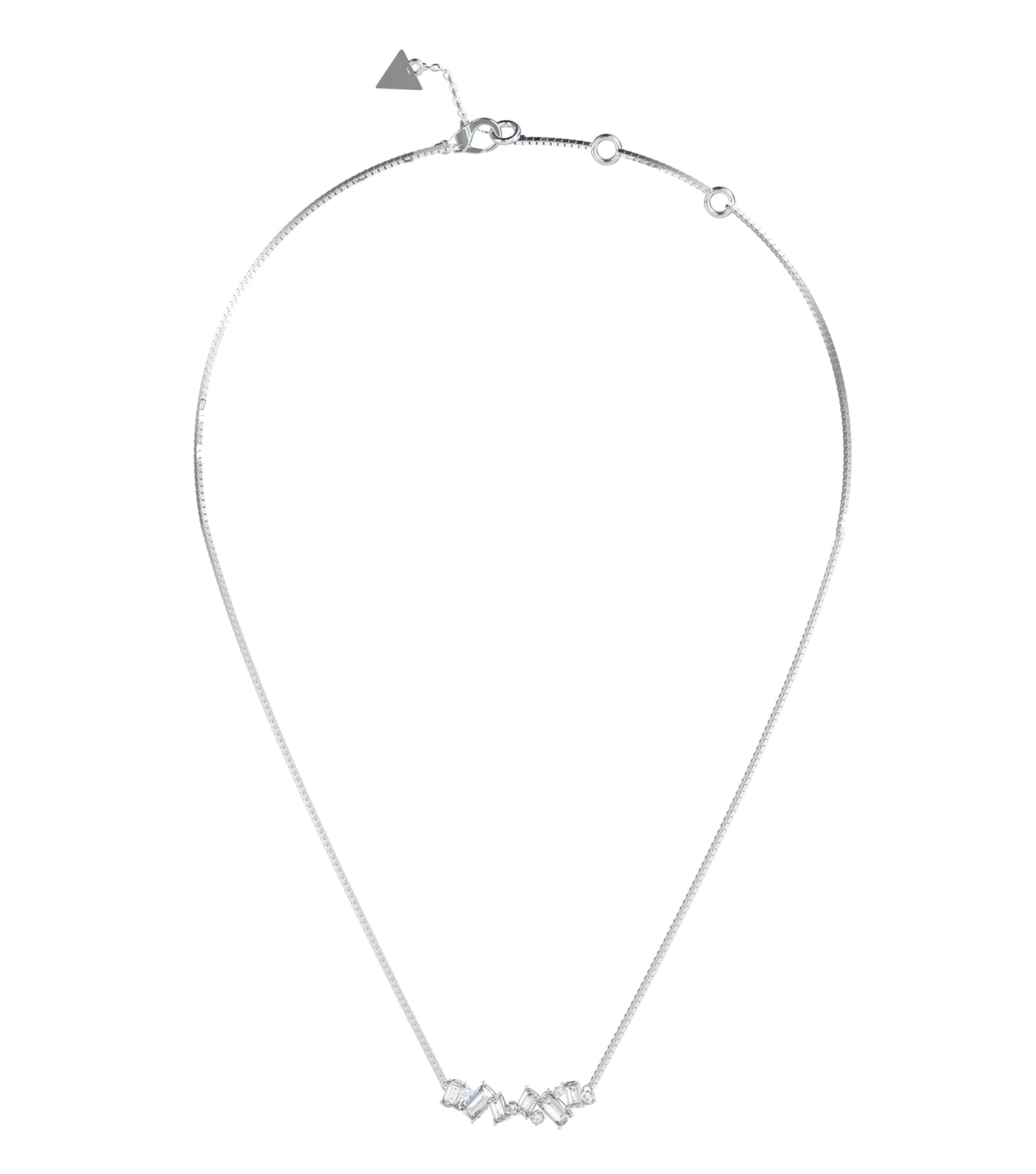 Ladies Chandelier Necklace Silver Steel