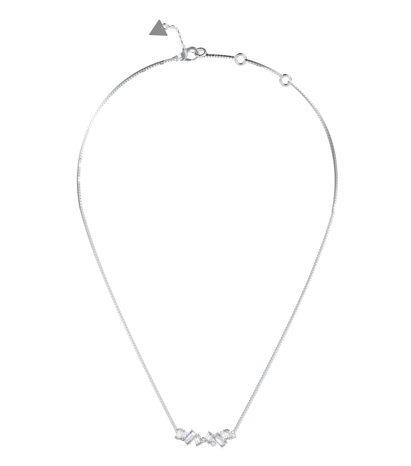 Ladies Chandelier Necklace Silver Steel