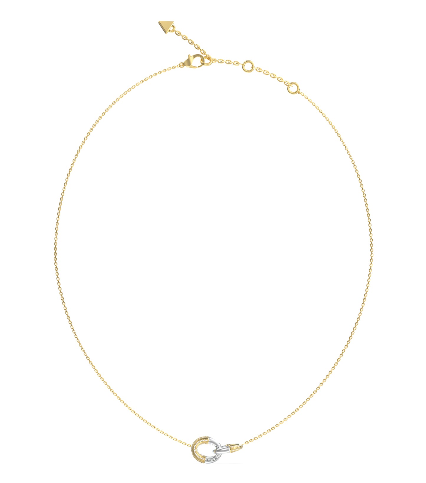 Ladies Majorelle Necklace Silver &Amp; Gold Steel