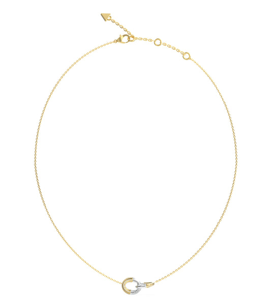 Ladies Majorelle Necklace Silver &Amp; Gold Steel