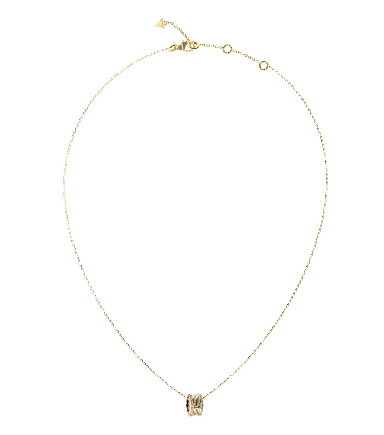 Ladies Kalybe Necklace Silver &Amp; Gold Steel
