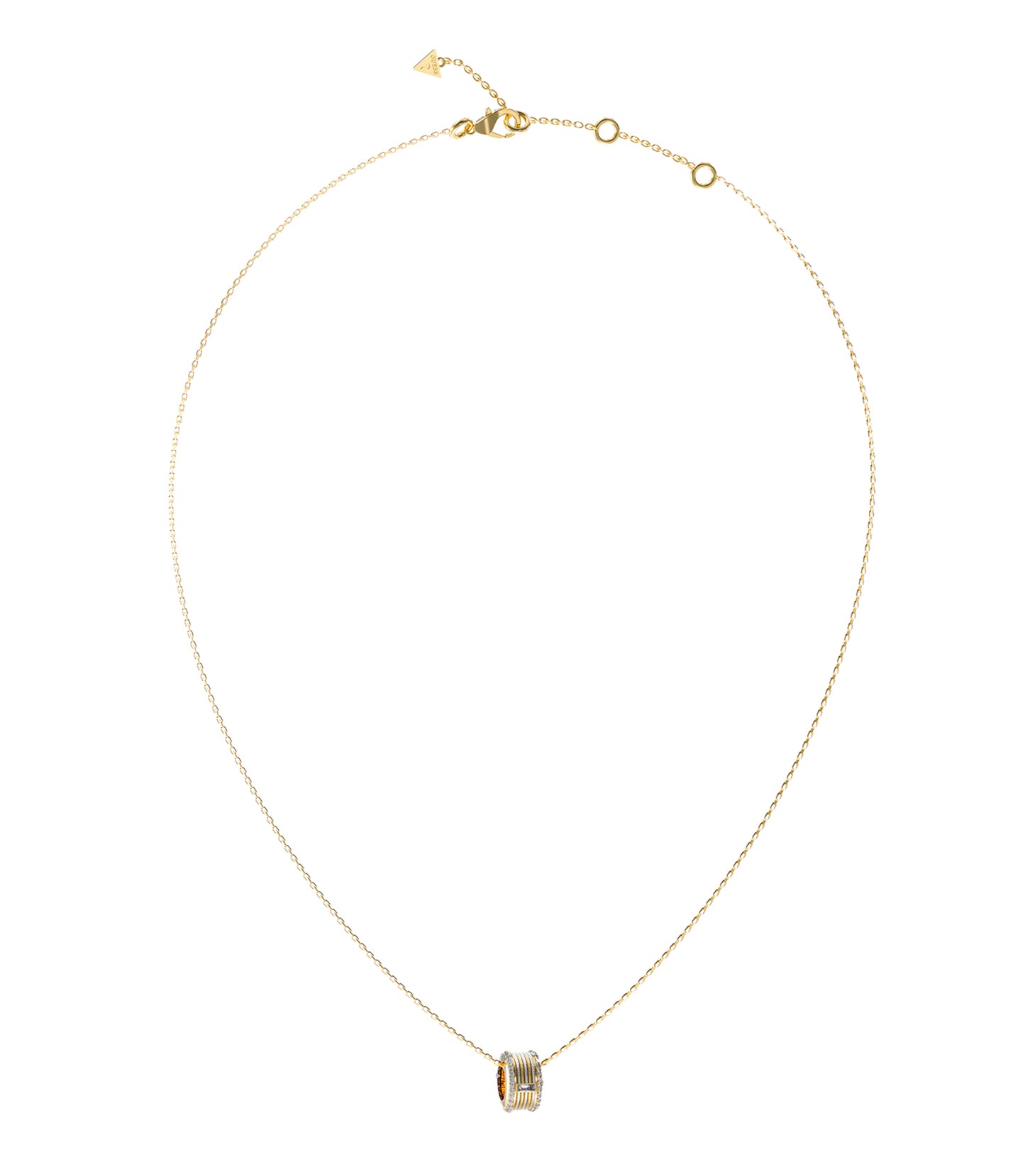Ladies Kalybe Necklace Silver &Amp; Gold Steel