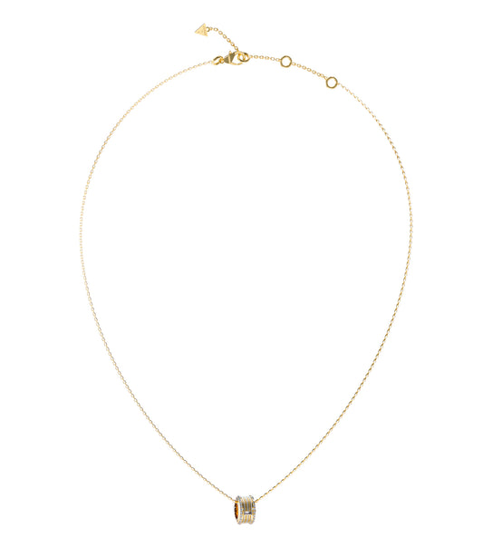 Ladies Kalybe Necklace Silver &Amp; Gold Steel