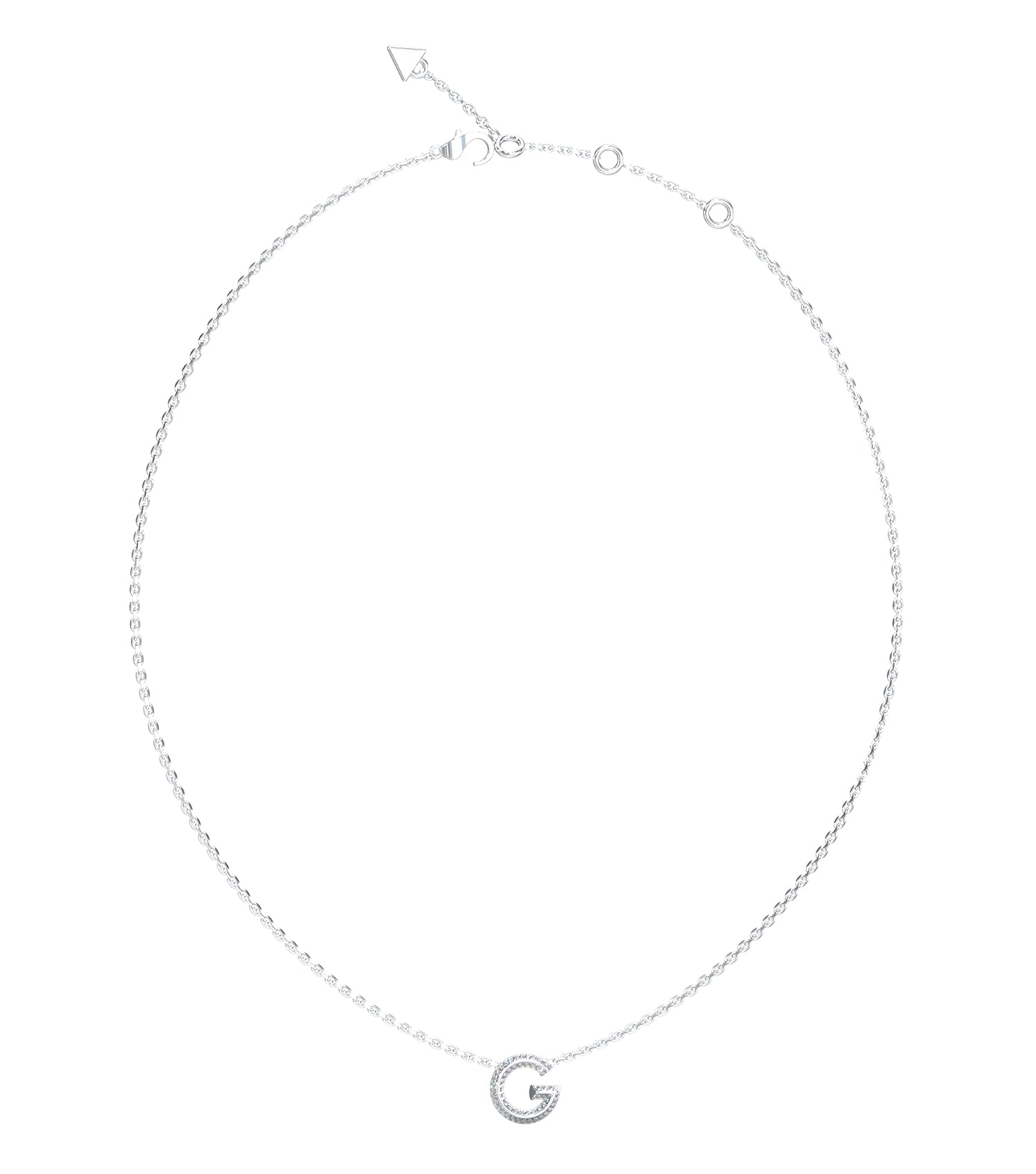 Ladies G Crystal Necklace Gold Steel