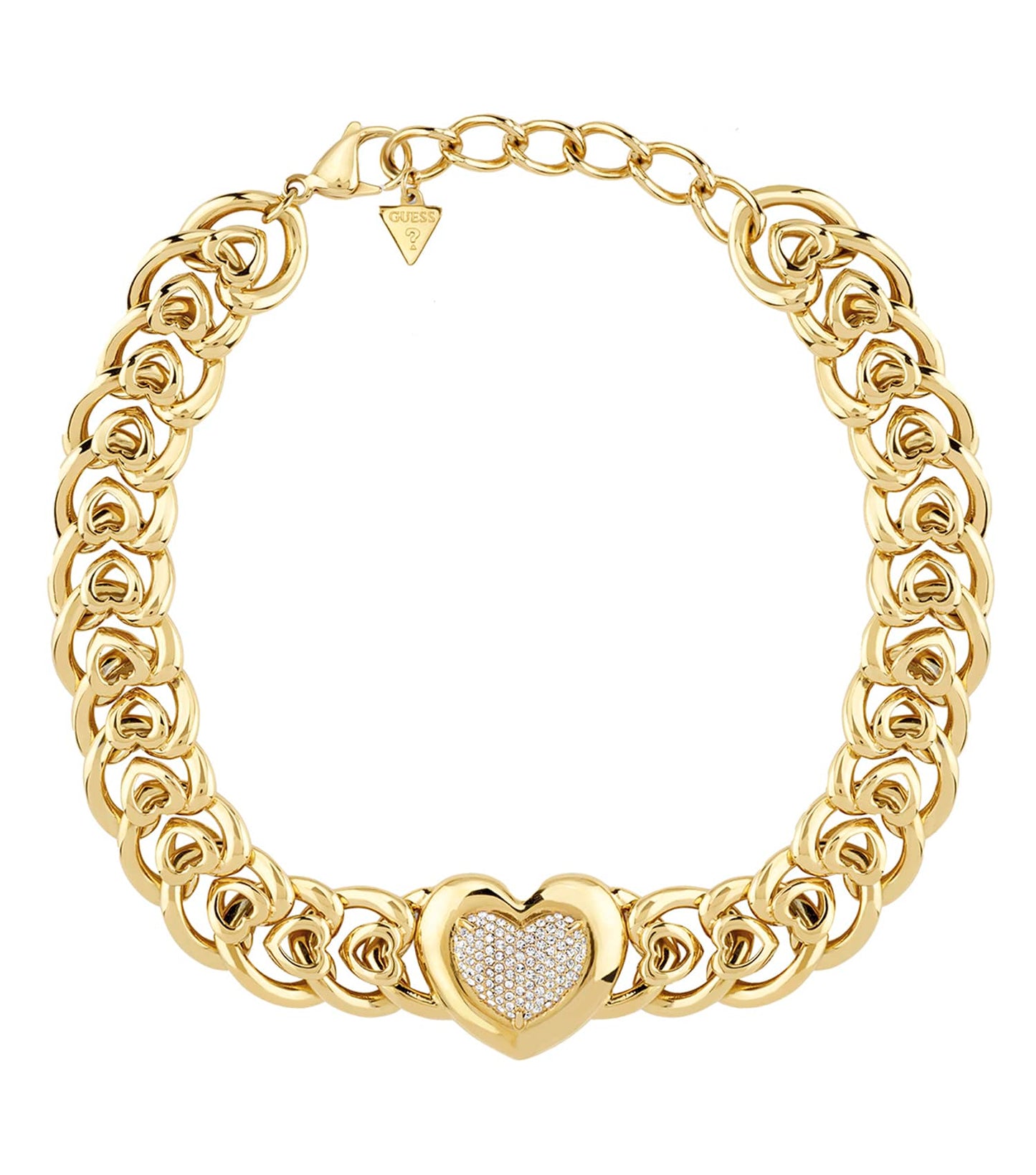 Ladies L.O.V.E. Necklace Gold Steel