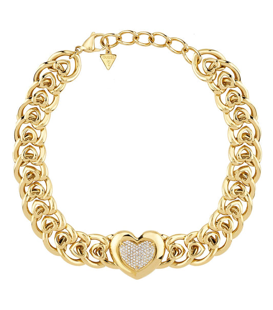 Ladies L.O.V.E. Necklace Gold Steel