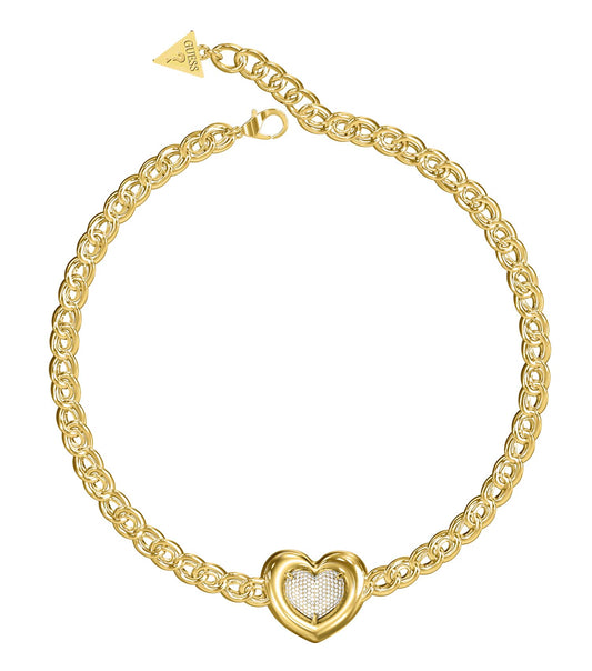 Ladies L.O.V.E. Necklace Gold Steel