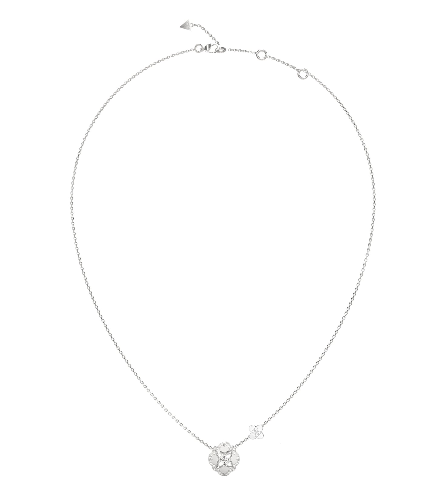 Ladies Wild Flower Necklace Gold Steel