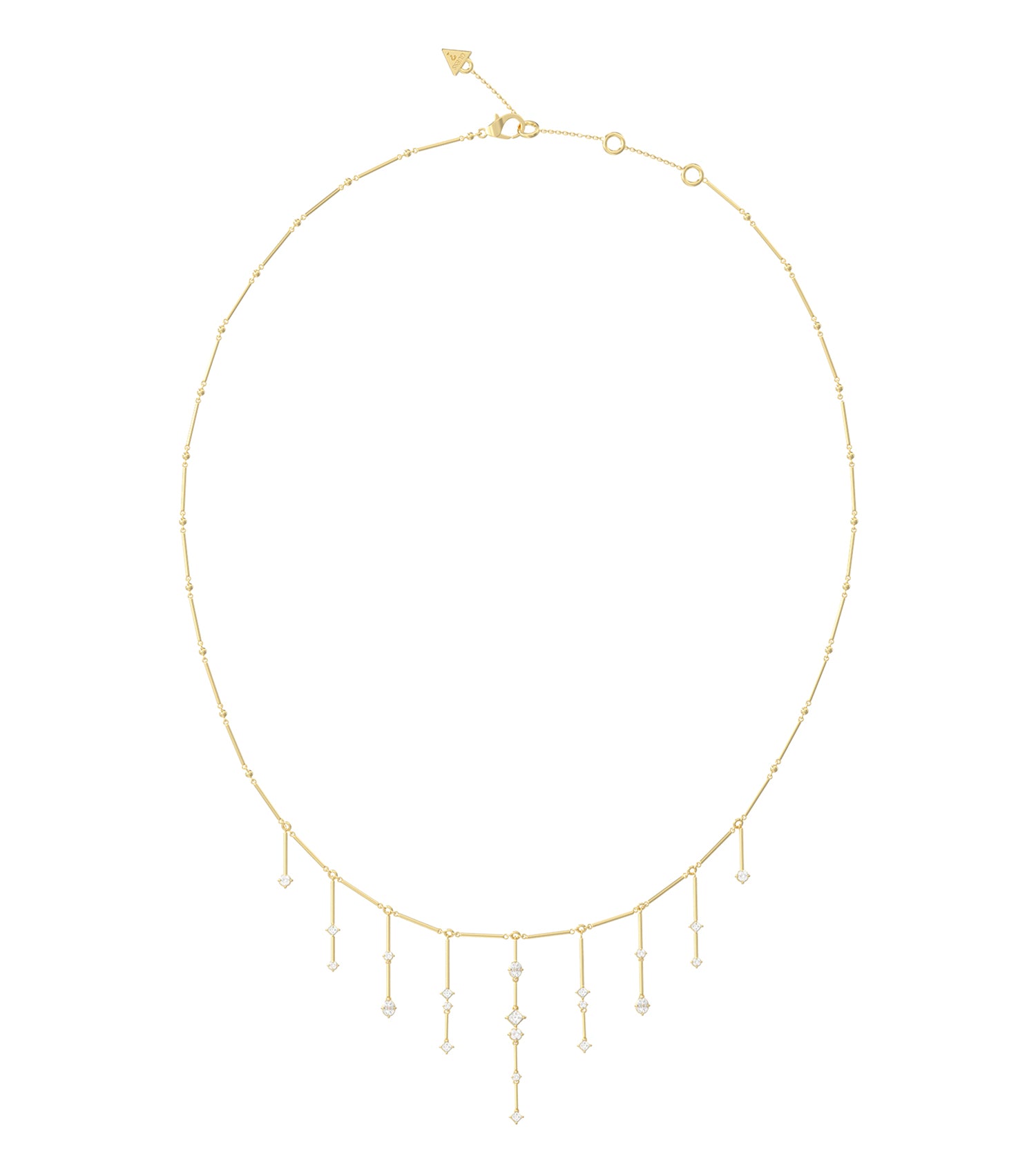 Ladies Galaxy Necklace Gold Steel