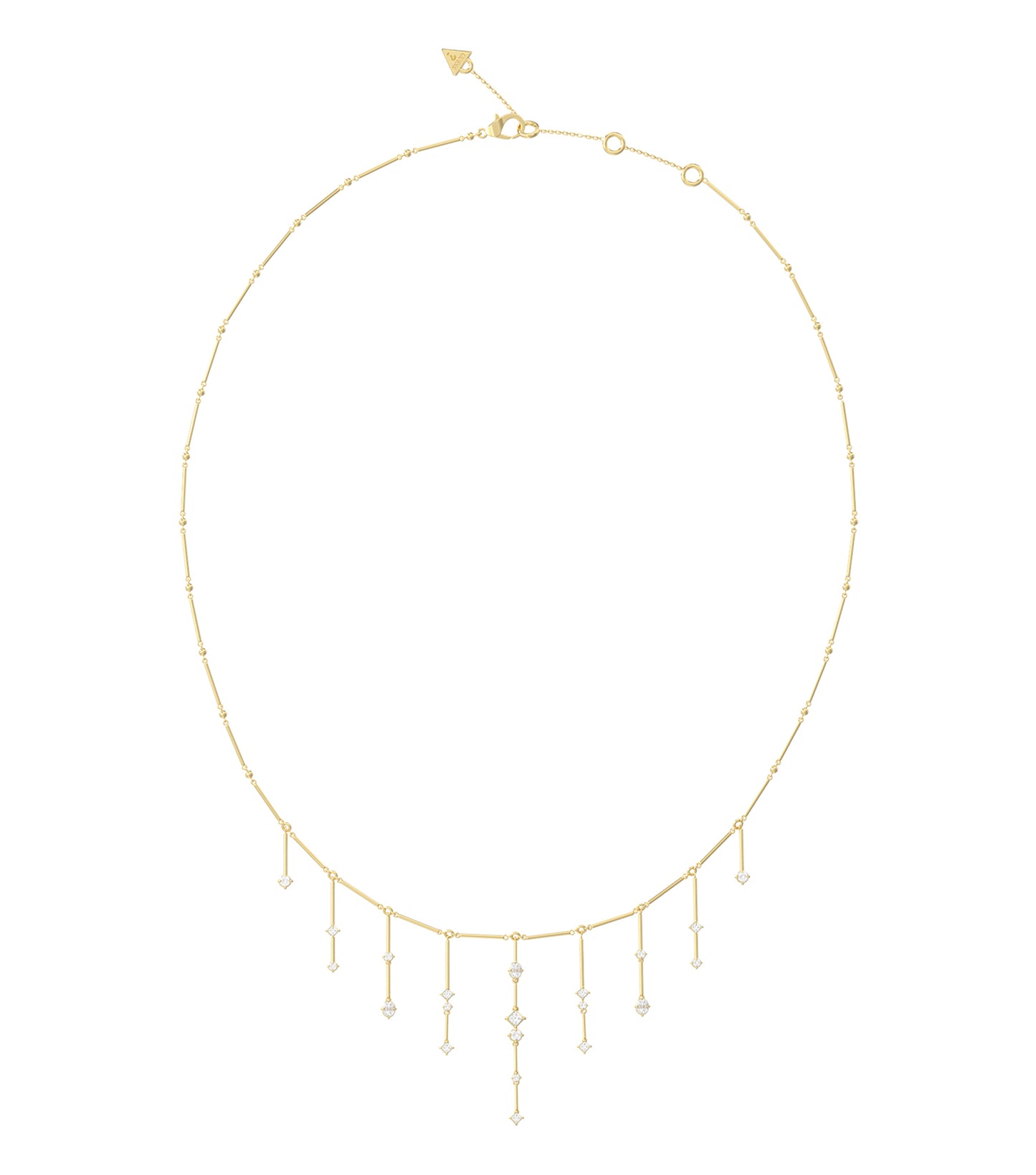 Ladies Galaxy Necklace Gold Steel