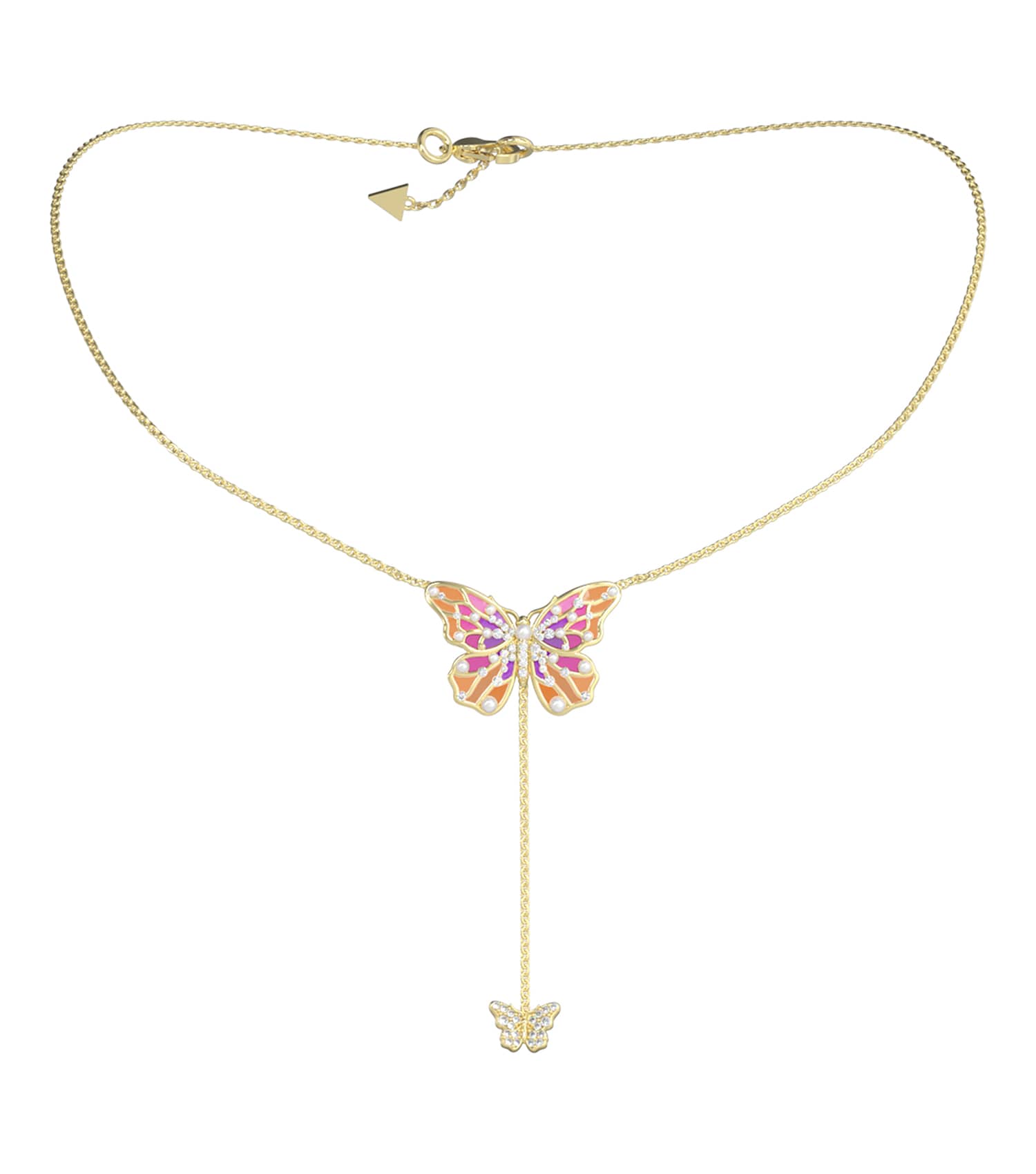 Women Borboleta Necklace Gold Steel