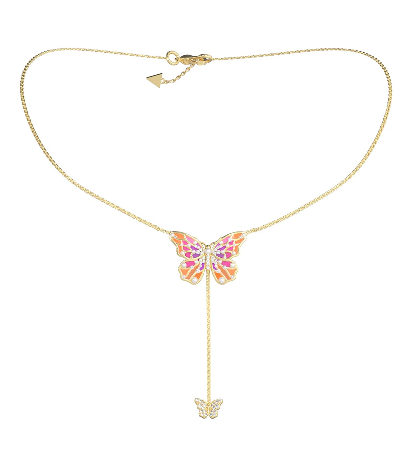 Women Borboleta Necklace Gold Steel