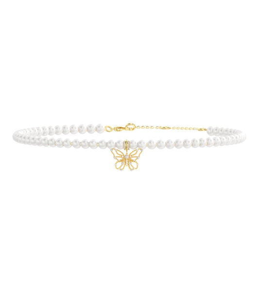 Women Borboleta Necklace Gold Steel