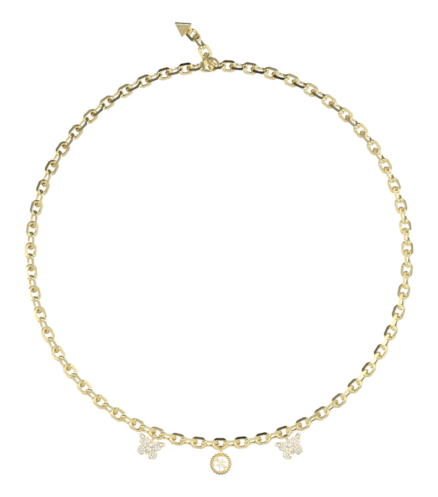Women Borboleta Necklace Gold Steel