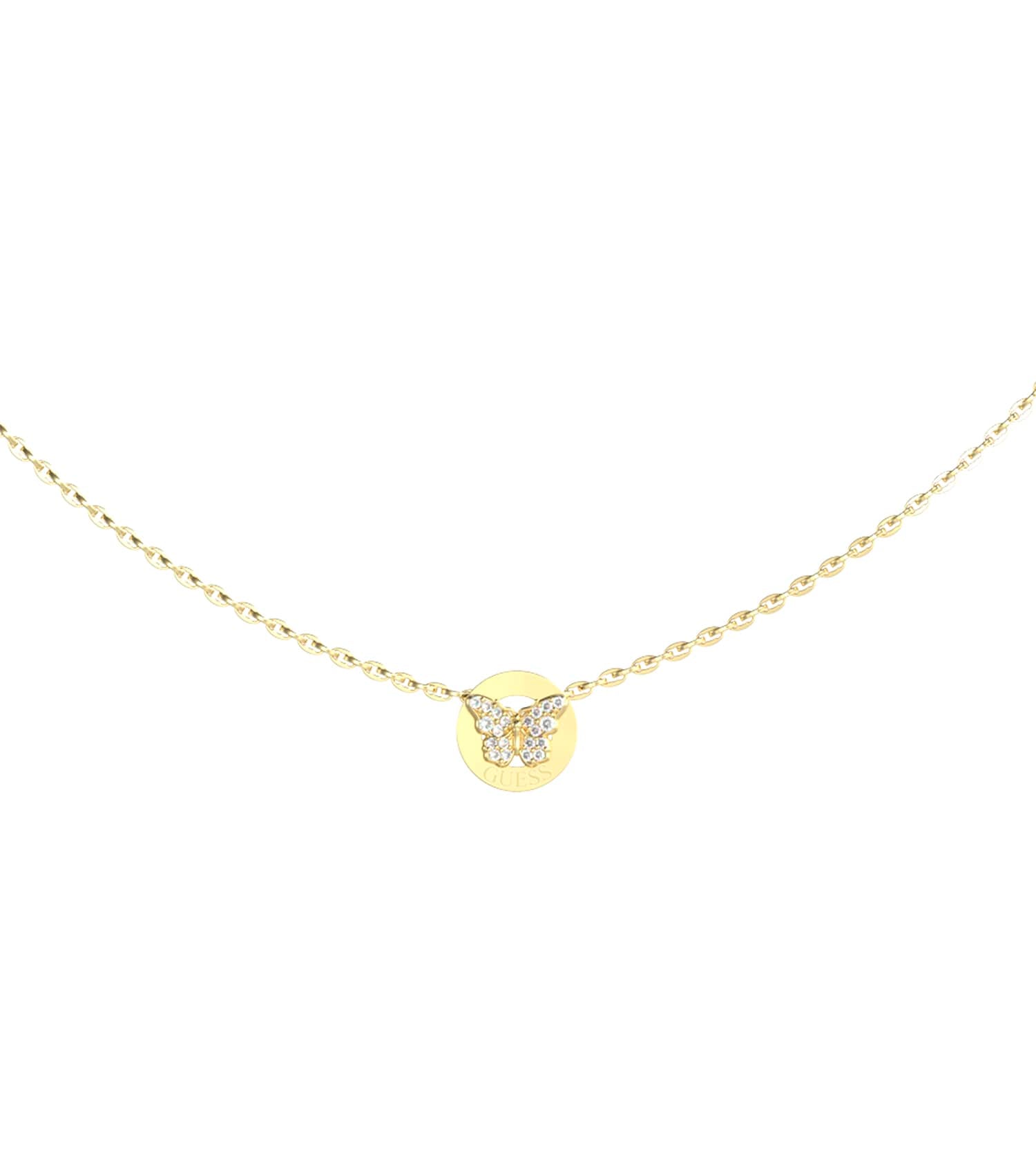 Women Borboleta Necklace Gold Steel