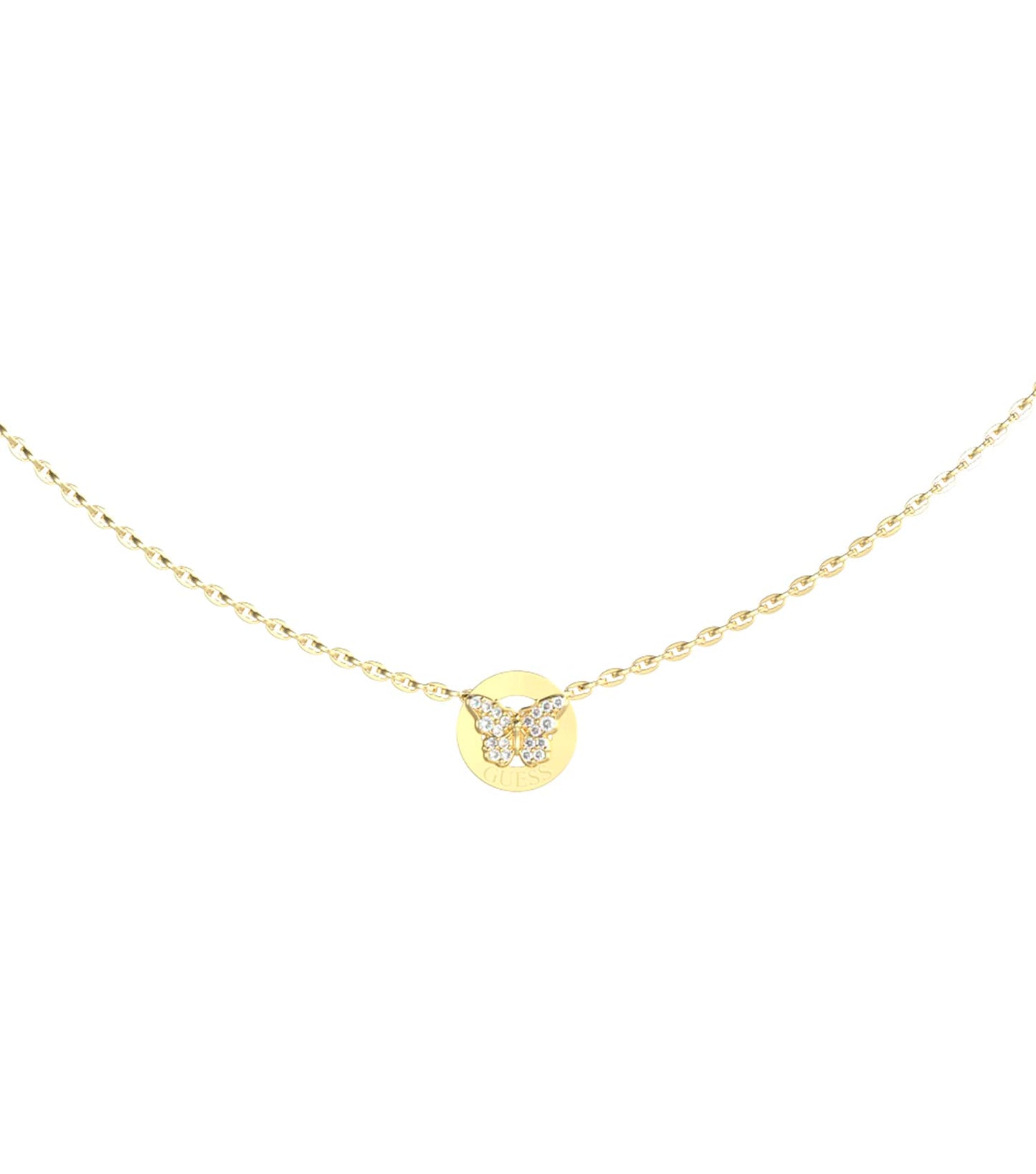 Women Borboleta Necklace Gold Steel