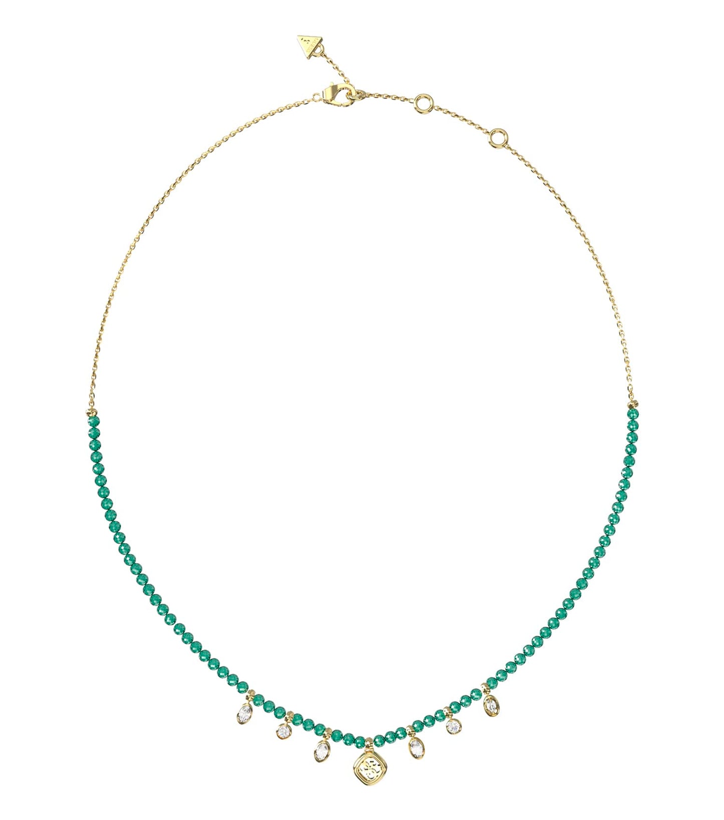 Women Jaipur Splendor Necklace Gold Steel