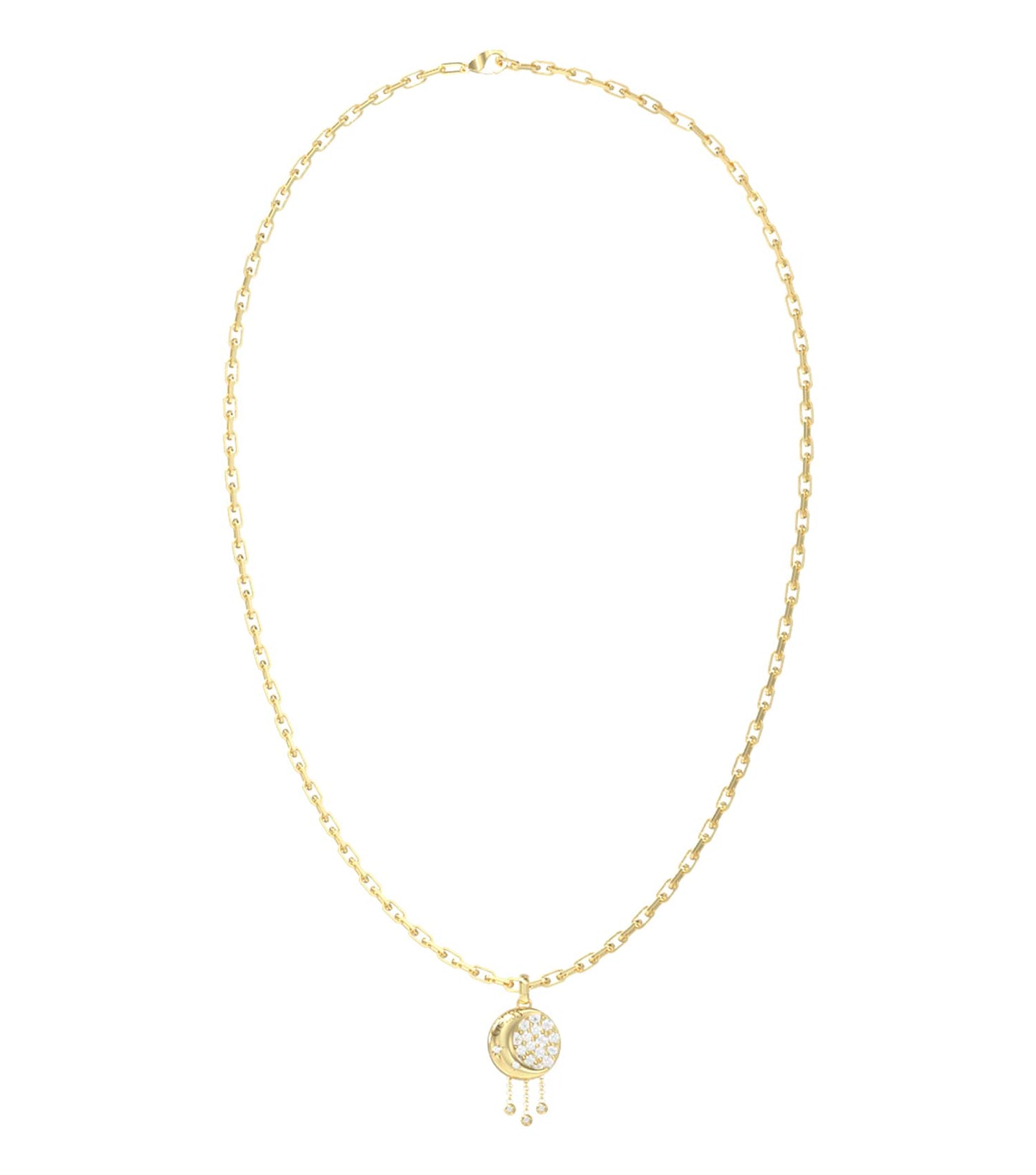 Women Aurora Necklace Gold Steel