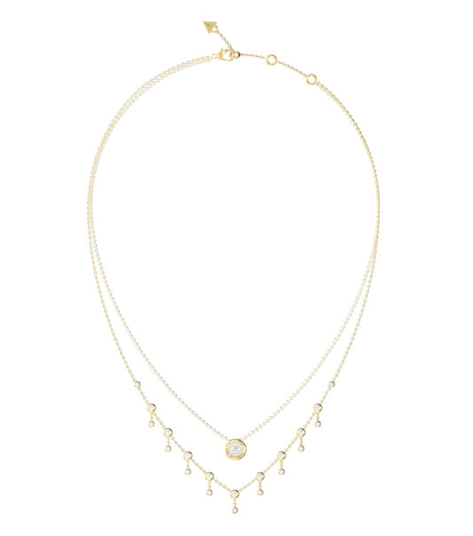 Women Sparks Necklace Gold Steel