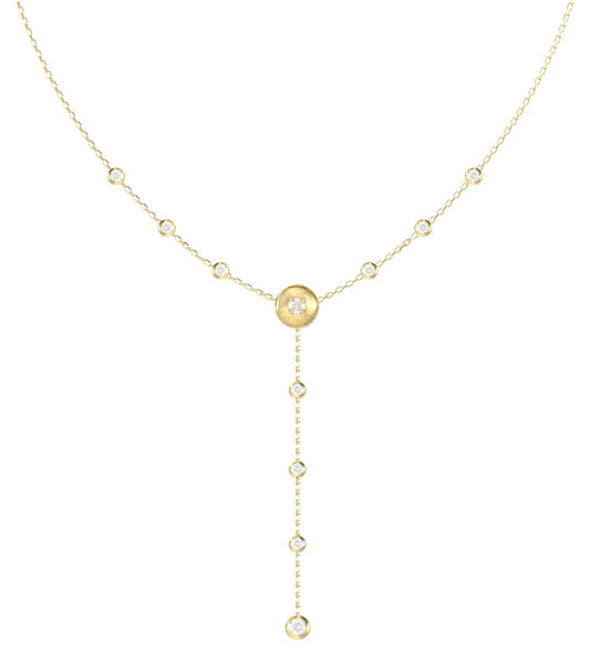 Women Sparks Necklace Gold Steel