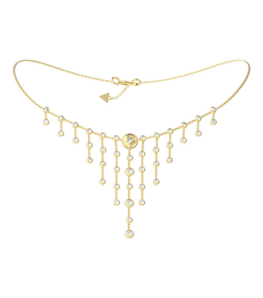 Women Sparks Necklace Gold Steel
