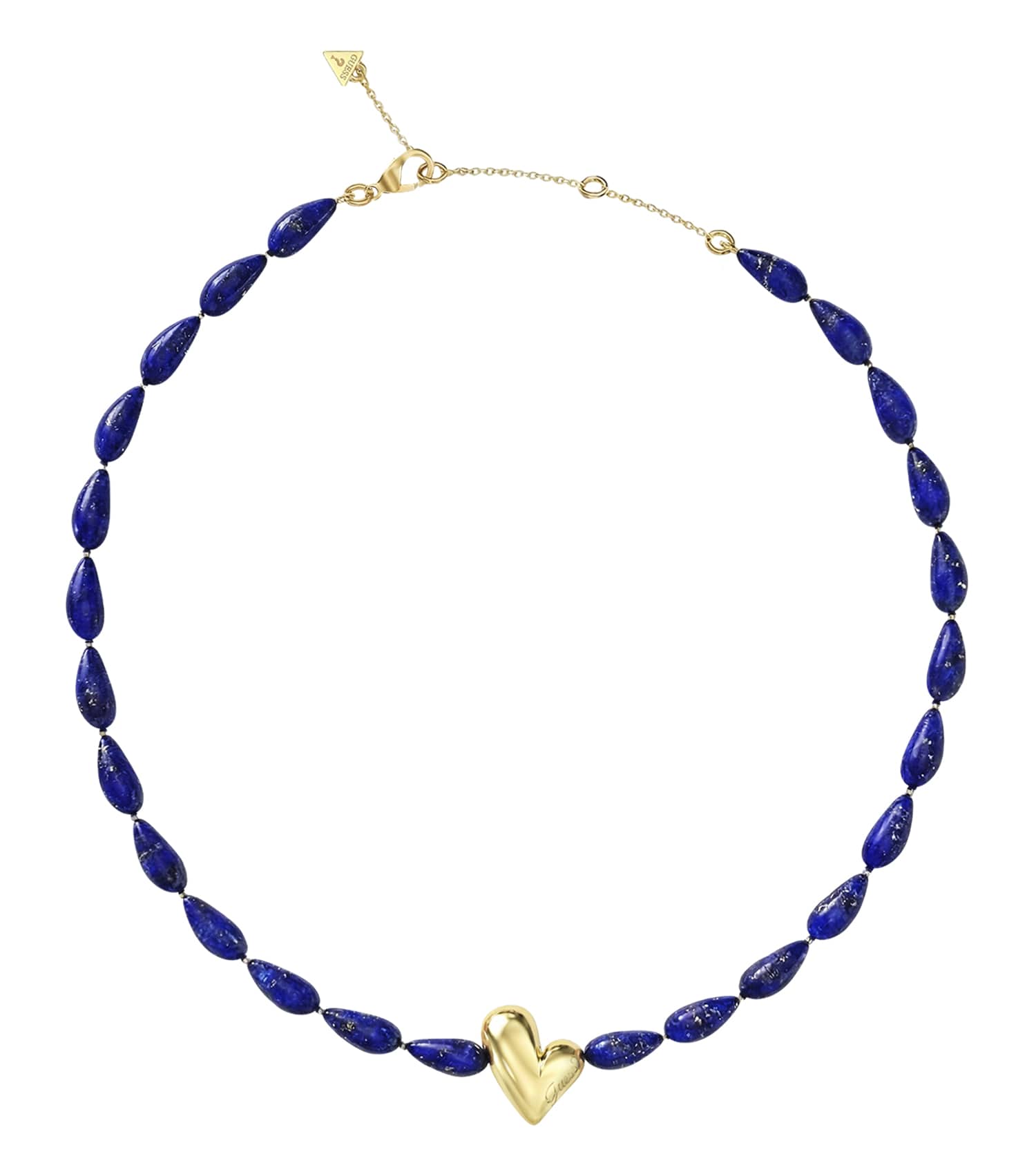 Ladies Golden Love Necklace Gold Steel