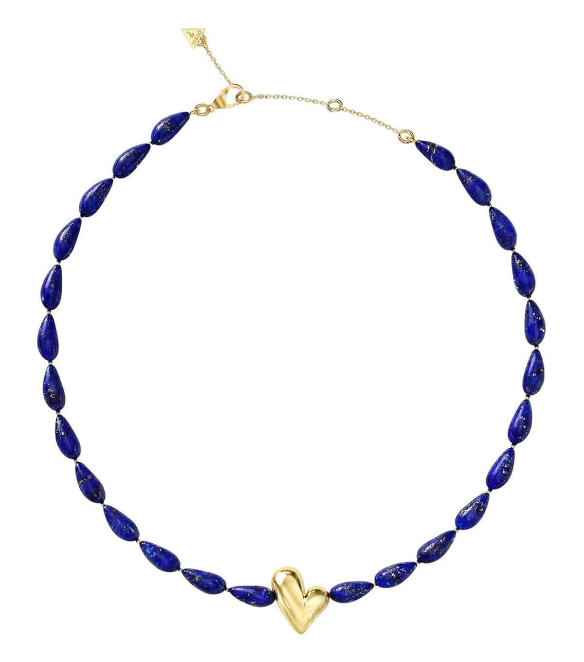 Ladies Golden Love Necklace Gold Steel