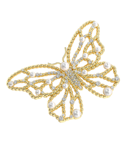 Women Borboleta Pin Gold Steel