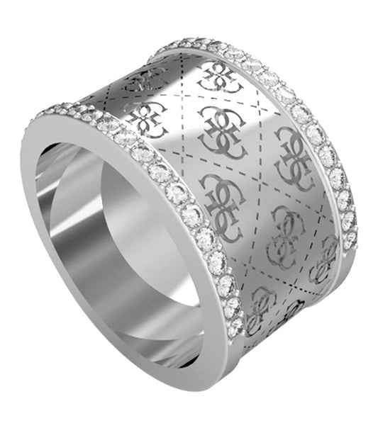 Women Round Harmony Ring Silver Stainless Steel