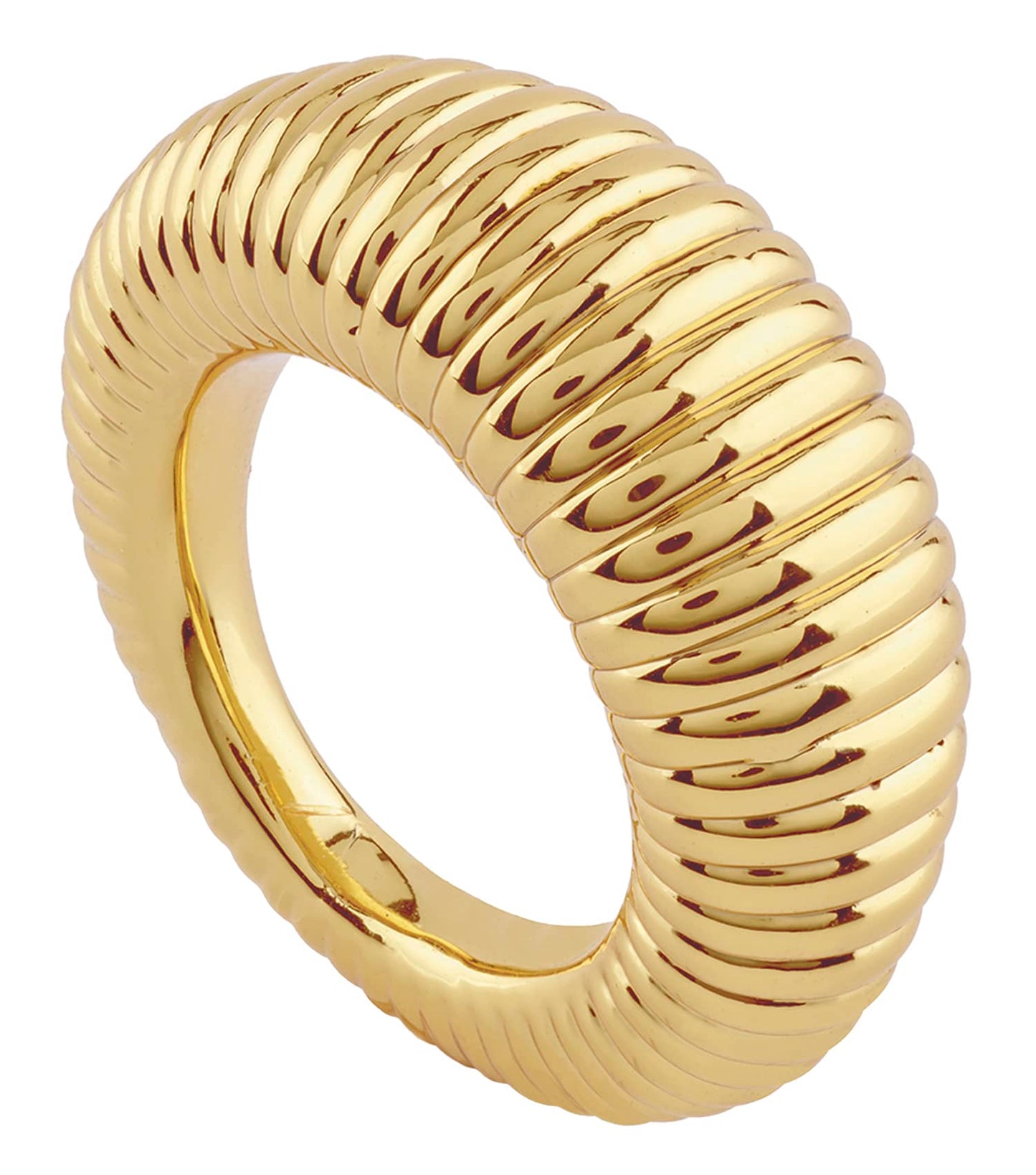 Ladies Berbera Ring Gold Steel
