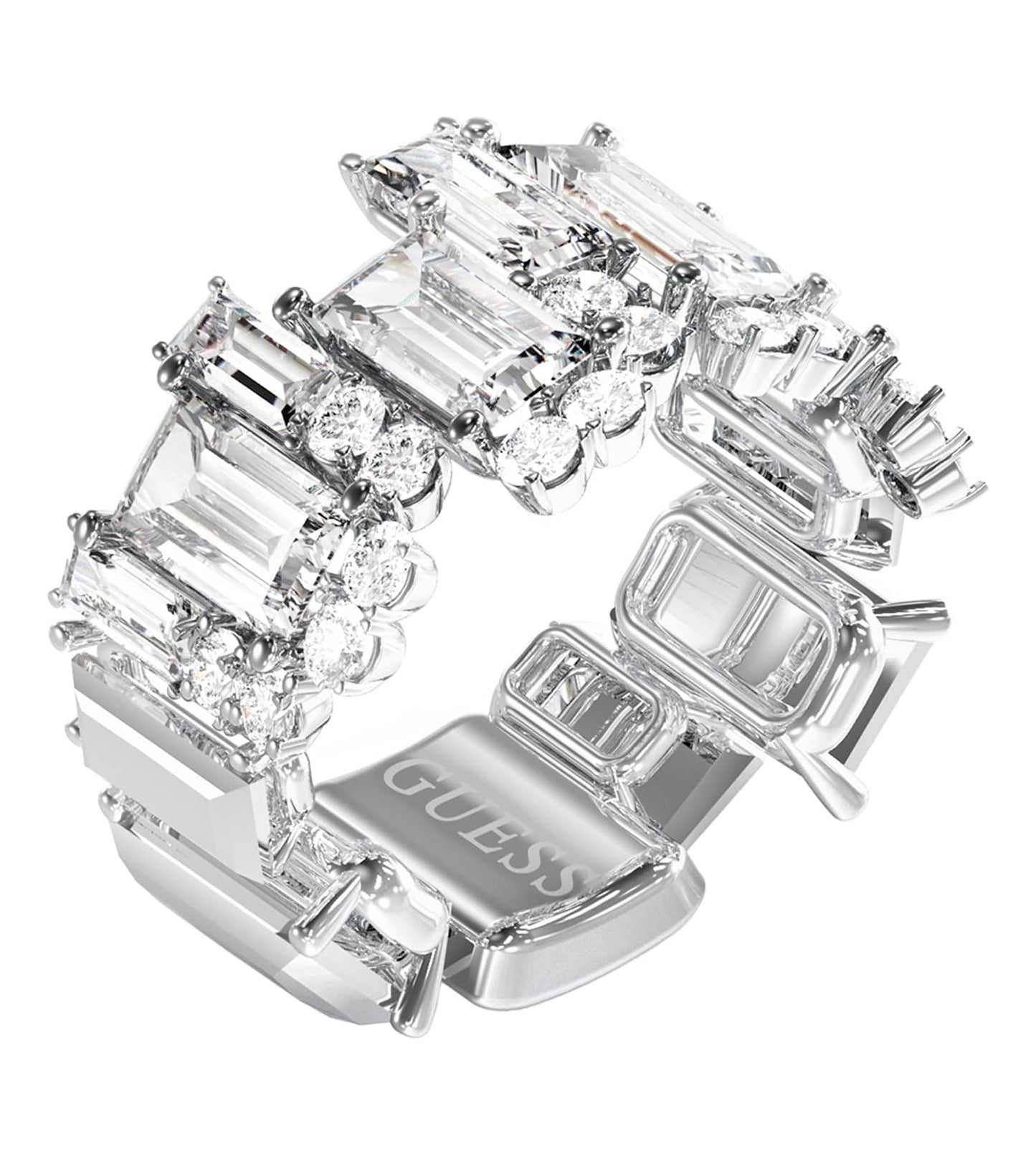 Ladies Chandelier Ring Silver Steel