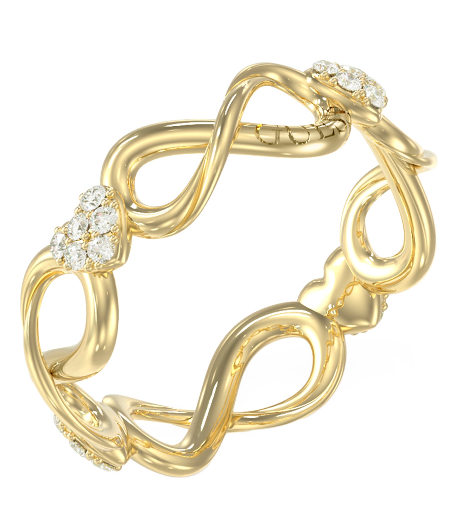 Ladies Love Bites Ring Silver Steel