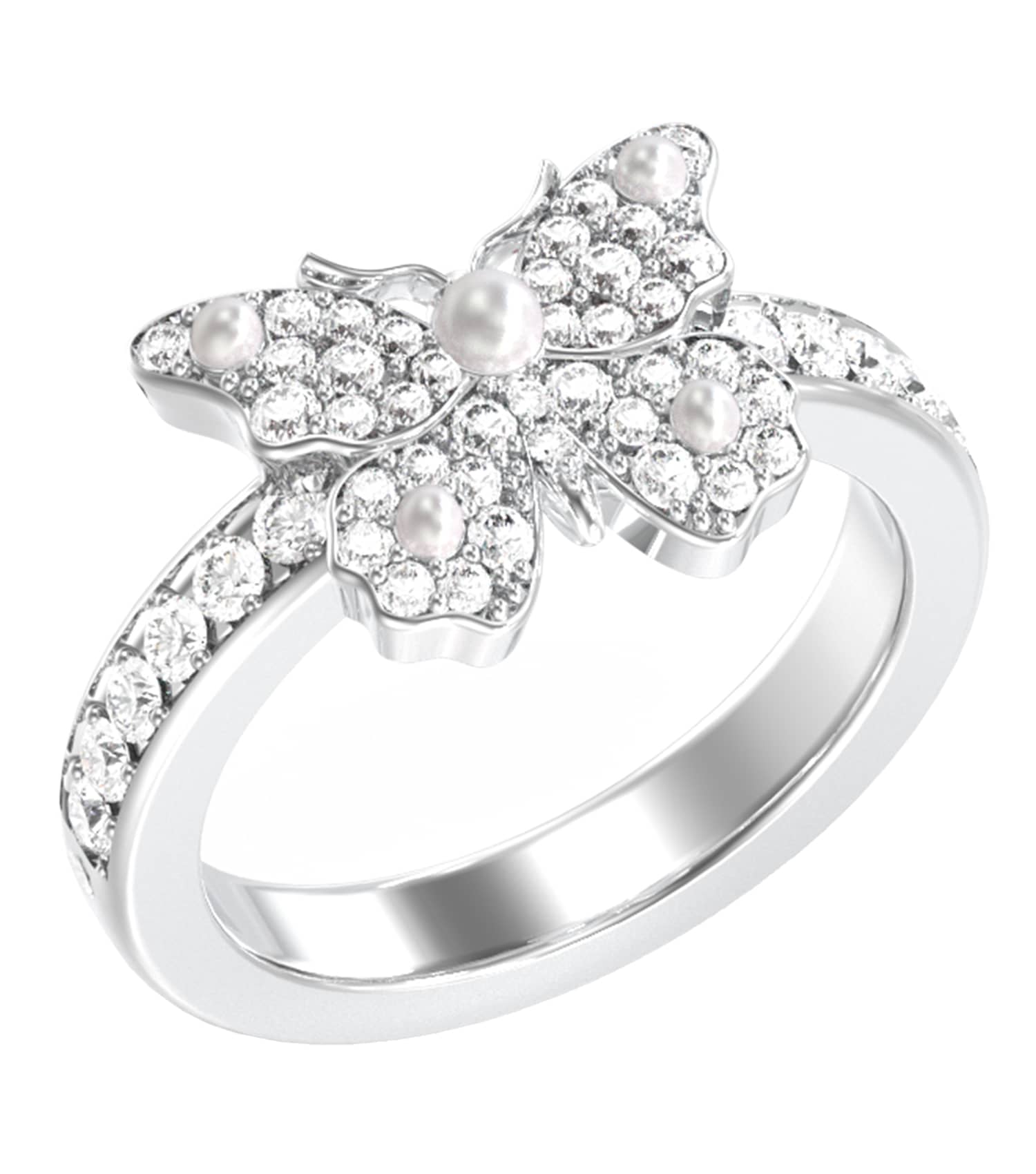 Women Borboleta Ring Gold Steel