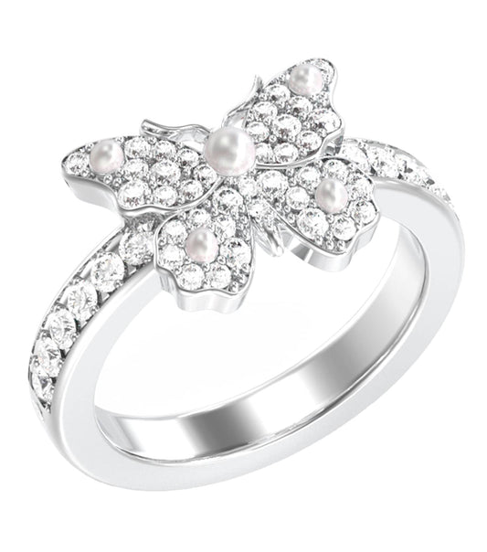 Women Borboleta Ring Gold Steel