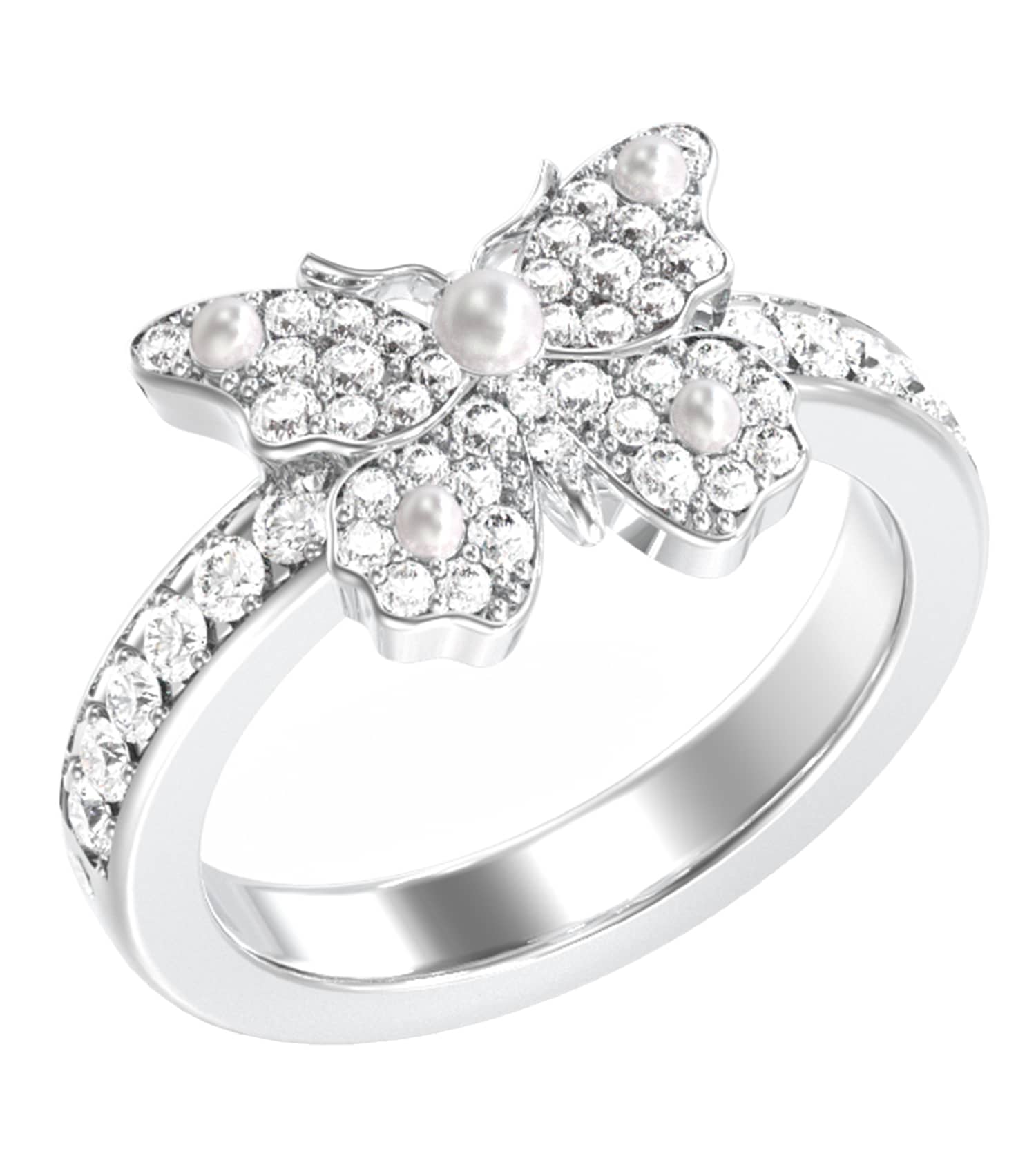 Women Borboleta Ring Gold Steel