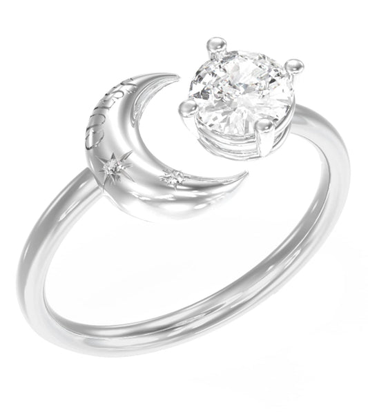 Women Aurora Ring Gold Steel