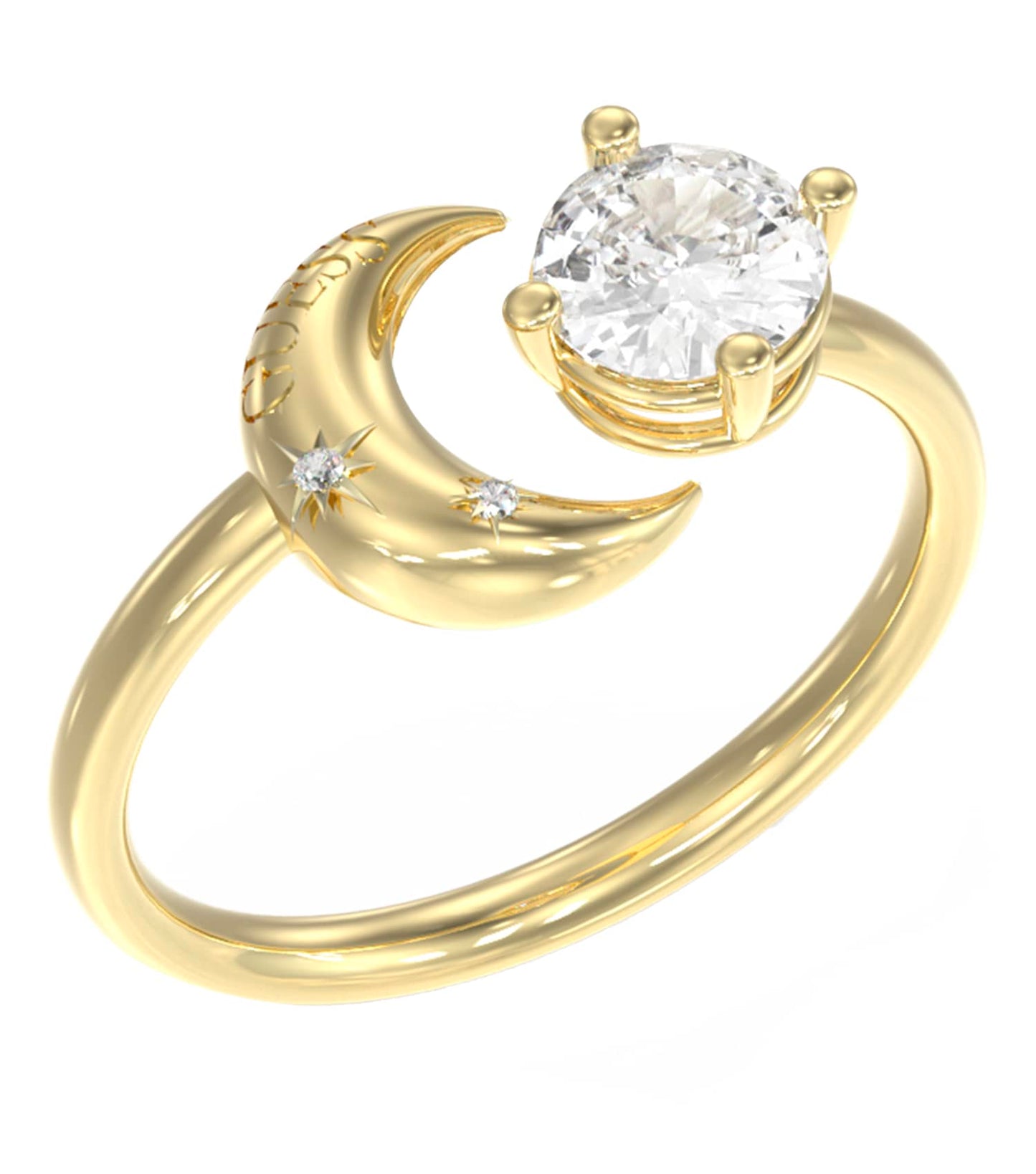 Women Aurora Ring Gold Steel