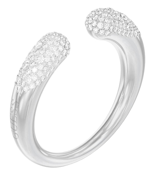 Women Moon Drops Ring Gold Steel