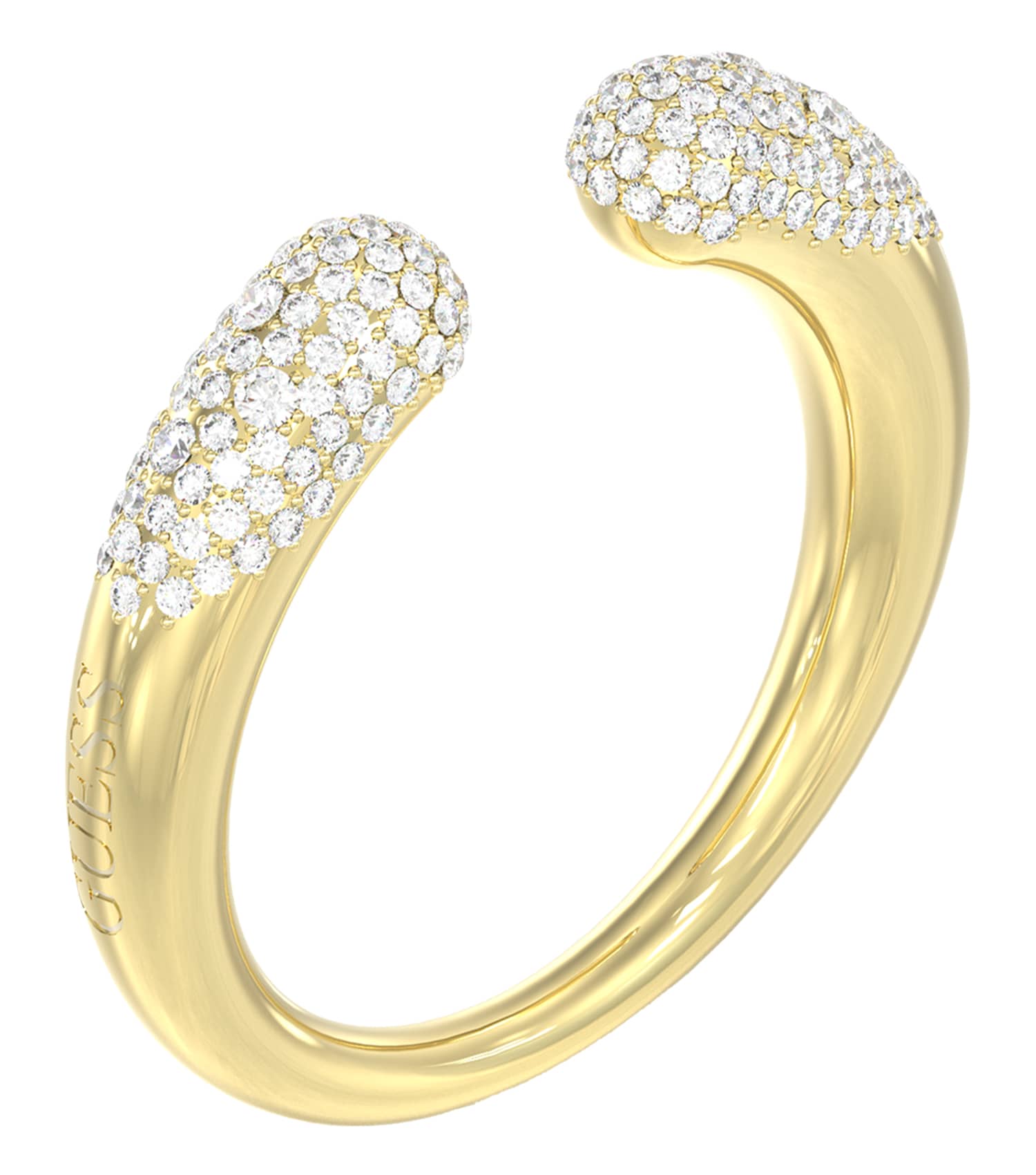 Women Moon Drops Ring Gold Steel