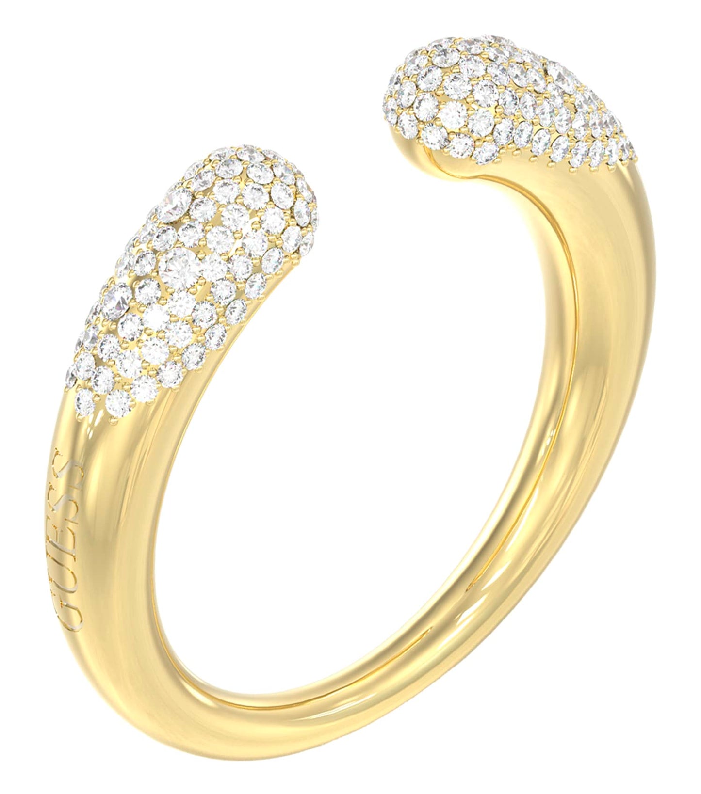 Women Moon Drops Ring Gold Steel