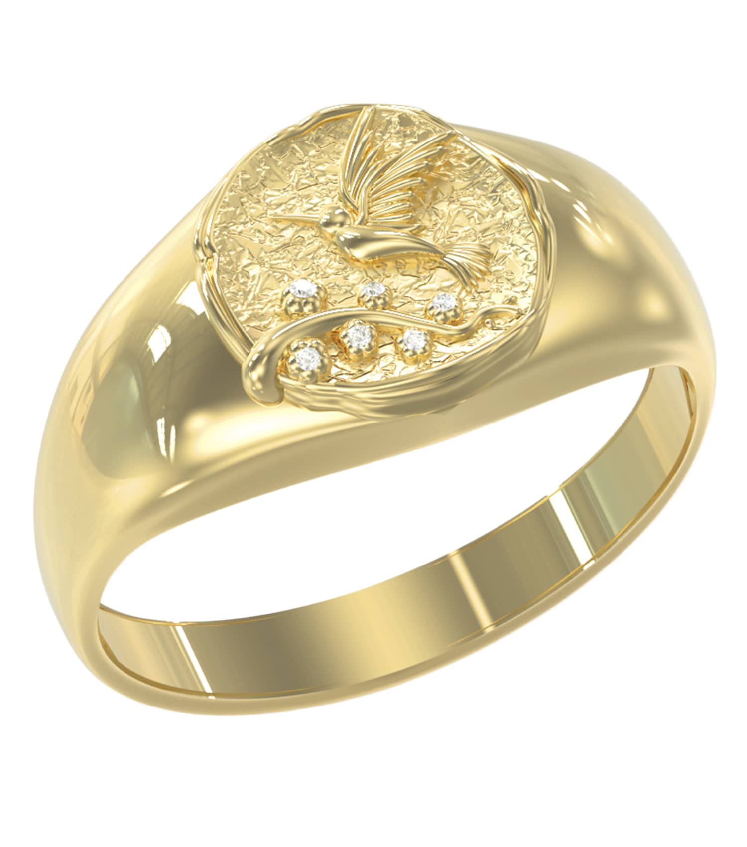 Ladies Morning Grace Ring Gold Steel
